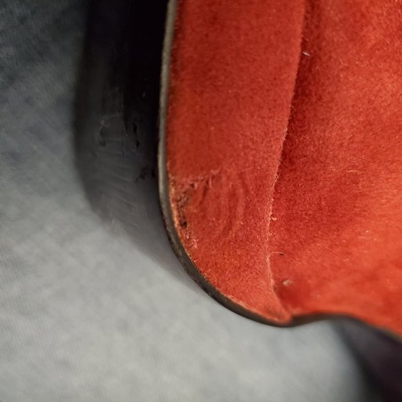 Miss Me Red Suede Peep Toe Platform Heel 8 1/2 - Picture 6 of 11